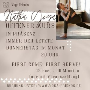 Hatha Yoga für geübte Yogis- 1x im Monat - Donnerstag 20 Uhr
