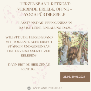 Einzelzimmer Herzensband  Retreat: Verbinde, erlebe, öffne –  Yoga für die Seele - 28.06.-30.06.2024